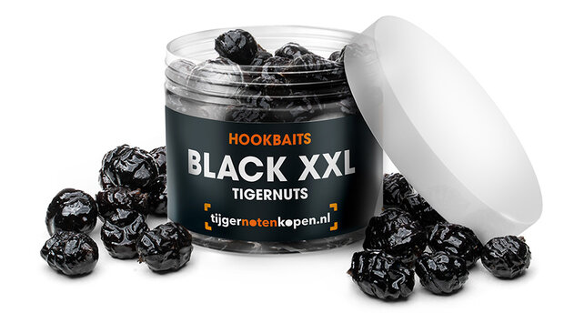 Zwarte XXL Tijgernoten Hookbaits *6
